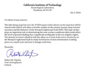 CalTech Letter